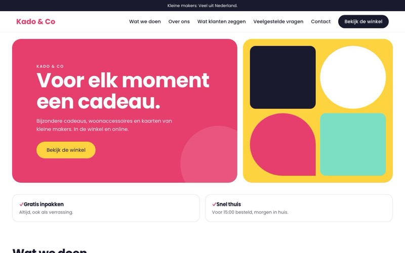 Voorbeeld van het ontwerp Etalage