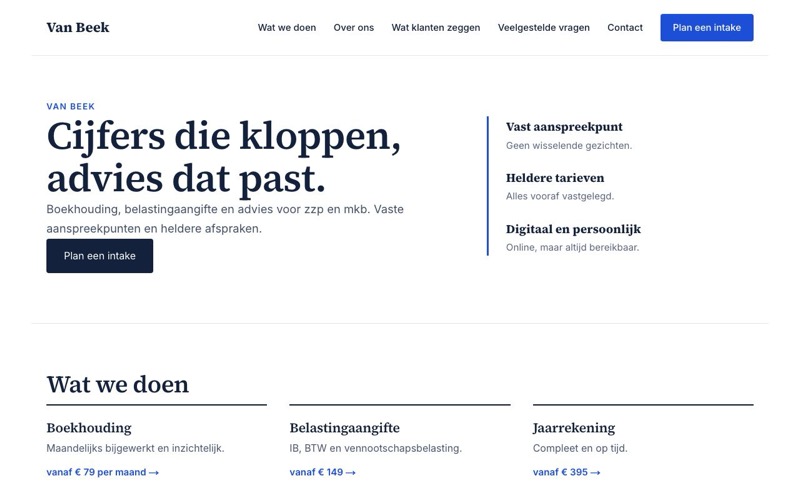 Voorbeeld van het ontwerp Kantoor
