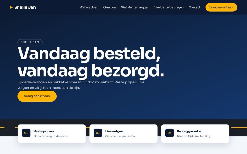Voorbeeld van het ontwerp Route