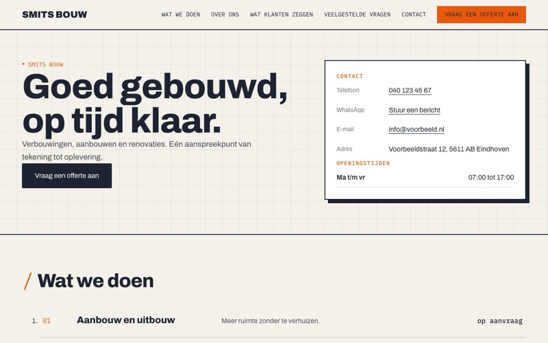 Voorbeeld van het ontwerp Vakman