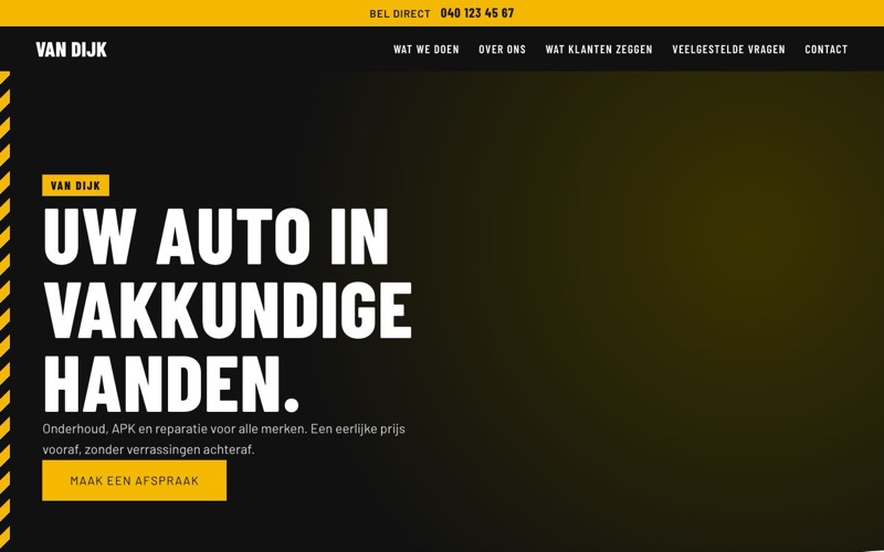 Voorbeeld van het ontwerp Werkplaats